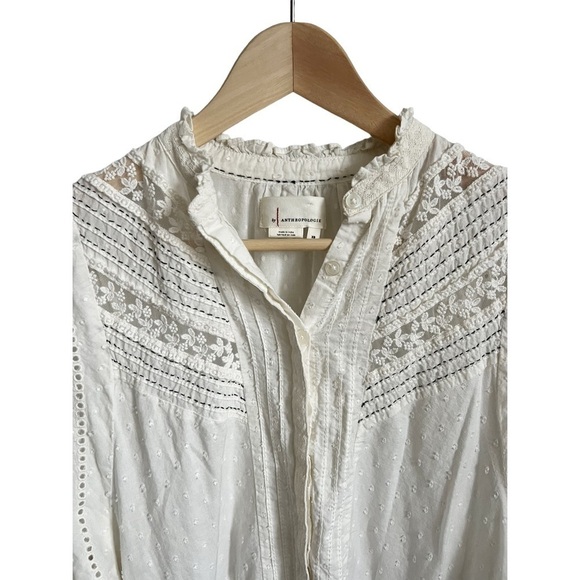 ANTHROPOLOGIE Vicenza Lace Babydoll Tunic Cottagecore Prariecore Romantic XS - Picture 5 of 11